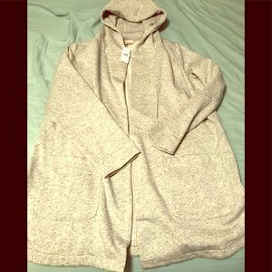 NWT LOFT XL  cardigan with hood